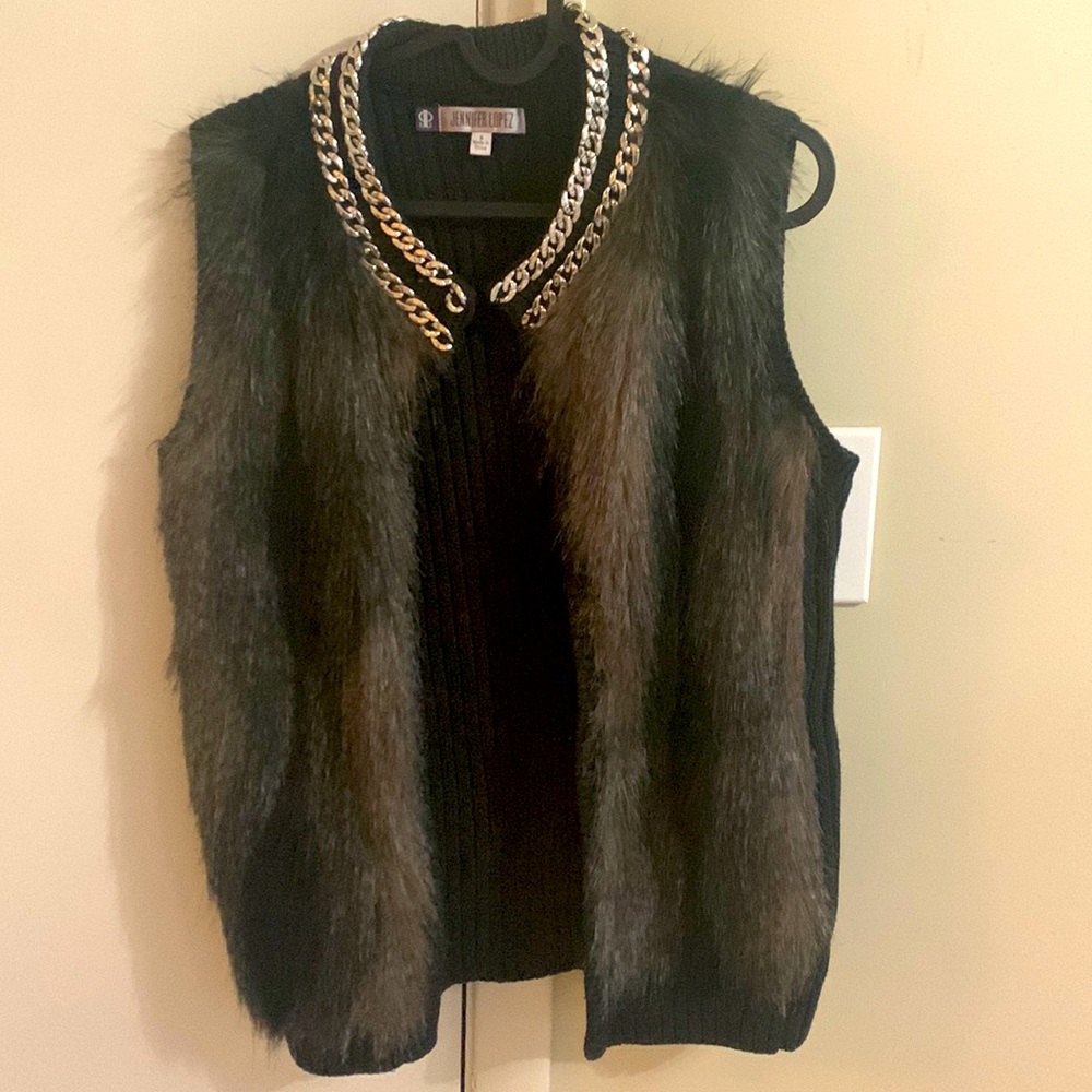 ** Final price** Jennifer Lopez Faux Fur Vest